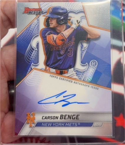 2025 Bowman's Best #B25-CBE Carson Benge — front