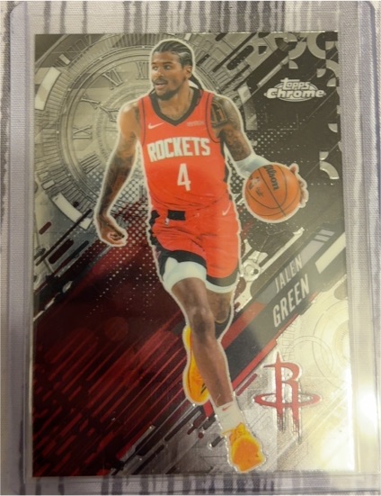 2025-26 Topps Chrome #GT-8 Jalen Green Go Time Houston Rockets — front