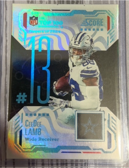 2025 Panini Score #13 CeeDee Lamb Top 100 Players of 2024 — front