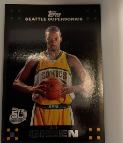 2007-08 Topps #115 Jeff Green Rookie Seattle Supersonics — front