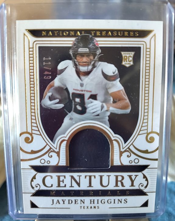 2025 Panini National Treasures Century Materials #Century Jayden Higgins — front