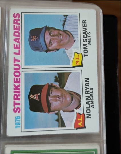 1977 Topps #6 1976 Strikeout Leaders Nolan Ryan / Tom Seaver — front