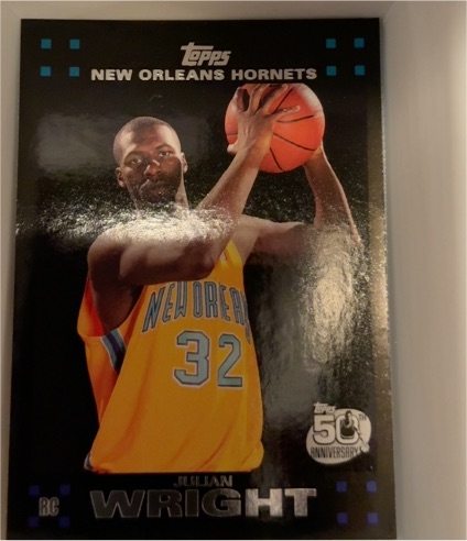2007-08 Topps #123 Julian Wright RC New Orleans Hornets — front