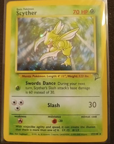 1999 Pokémon Base Set 2 #17 Scyther — front