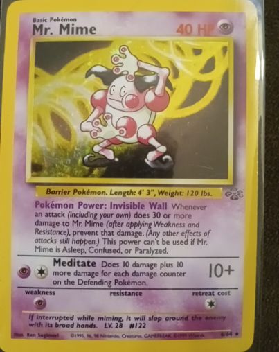 1995 Pokémon #6 Mr. Mime — front