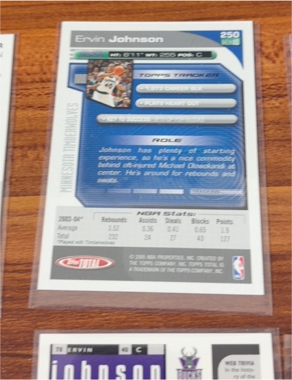 1992-93 Topps #250 Ervin Johnson — front