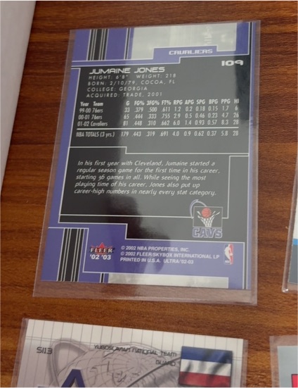 2002-03 Fleer Ultra #109 Jumaine Jones — front