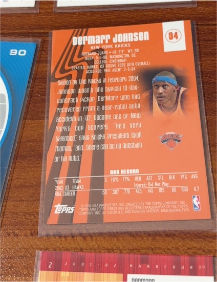 2002-03 Topps #84 DerMarr Johnson — front