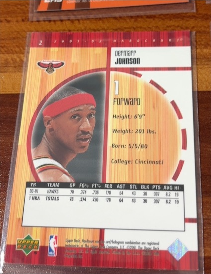 2001-02 Upper Deck Hardcourt #2 DerMarr Johnson — front
