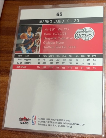 2004-05 Fleer Ultra #65 Marko Jaric — front