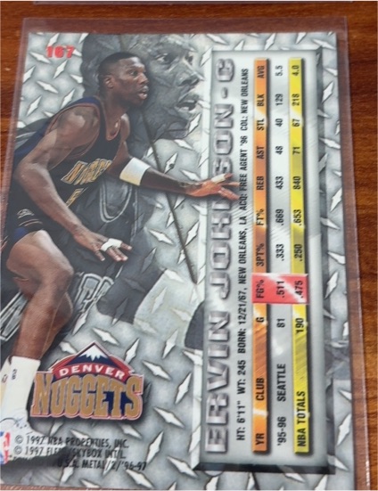 1996-97 Fleer Metal #167 Ervin Johnson — front