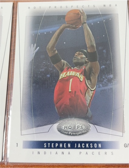 2004-05 Hoops Hot Prospects #32 Stephen Jackson — front