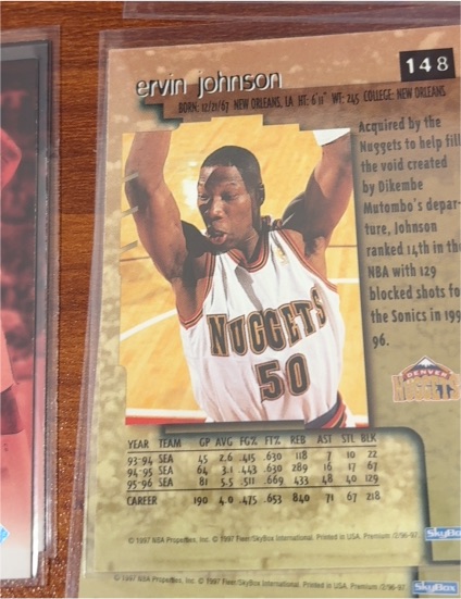 1997 SkyBox #148 Ervin Johnson — front