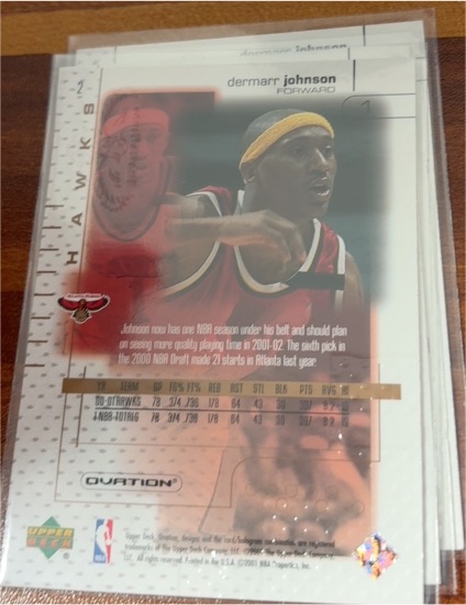 2001-02 Upper Deck Ovation #2 DerMarr Johnson — front