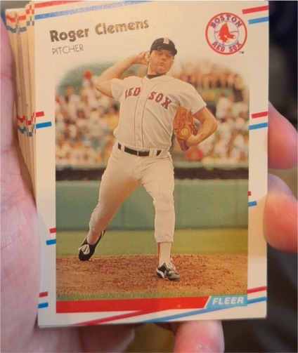 1988 Fleer #349 Roger Clemens Boston Red Sox — front