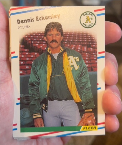 1988 Fleer #279 Dennis Eckersley Oakland Athletics — front