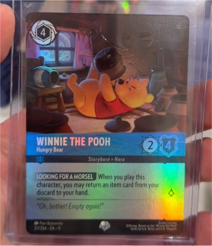Disney Lorcana Rise of the Floodborn #161 Winnie The Pooh Having a Think — front