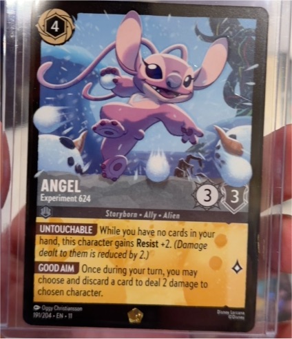 Disney Lorcana Winterspell #191 Angel Experiment 624 — front