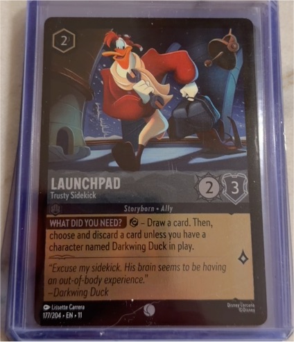 Disney Lorcana Winterspell #177 Launchpad - Trusty Sidekick — front