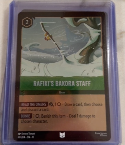2023 Lorcana Winterspell #99 Rafiki's Bakora Staff — front