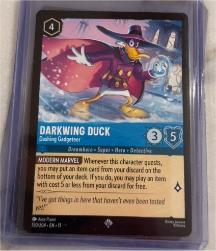 Disney Lorcana Winterspell #150 Darkwing Duck Dashing Gadgeteer — front