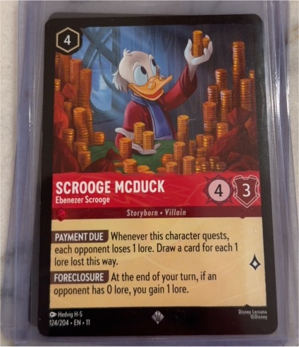 2023 Lorcana Winterspell #124 Scrooge McDuck - Ebenezer Scrooge — front
