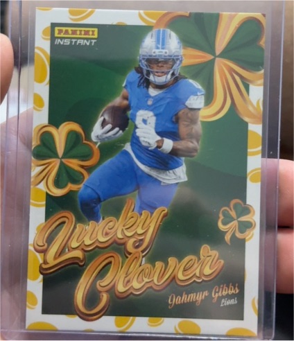 2025 Panini Instant Lucky Clover #5 Jahmyr Gibbs — front