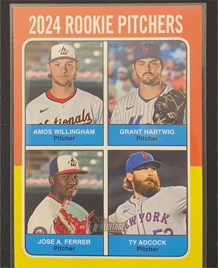 2024 Topps Heritage High Number #621 Rookie Pitchers — front