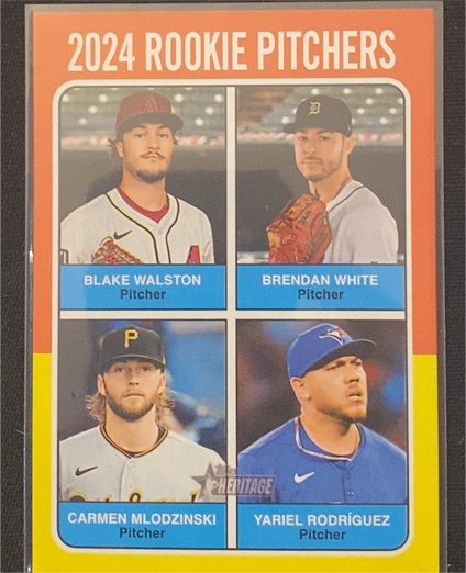 2024 Topps Heritage High Number #624 Rookie Pitchers — front