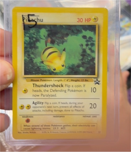 1999 Pokémon Black Star Promo #27 Pikachu — front