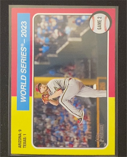 2024 Topps Heritage #462 World Series 2023 Game 2 Merrill Kelly — front