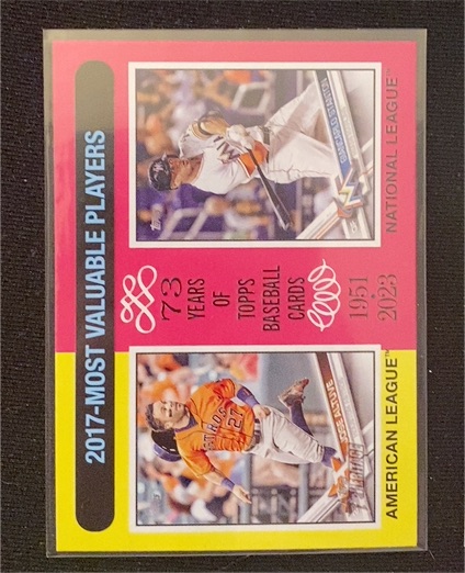 2024 Topps Heritage #210 Jose Altuve / Giancarlo Stanton 2017 Most Valuable Players — front