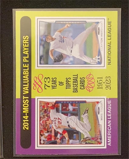 2024 Topps Heritage #207 Mike Trout/Clayton Kershaw — front