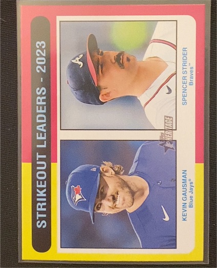 2024 Topps Heritage #312 Strikeout Leaders Kevin Gausman Spencer Strider — front