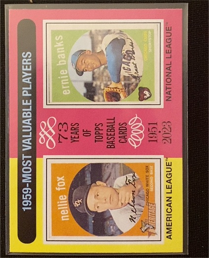 2024 Topps Heritage #191 1959 MVPs Nellie Fox / Ernie Banks — front