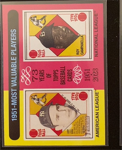 2024 Topps Heritage #189 1951 Most Valuable Players Yogi Berra / Roy Campanella — front