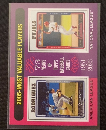 2024 Topps Heritage #202 Albert Pujols / Alex Rodriguez 2005 MVPs — front