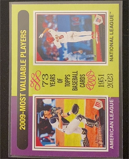 2024 Topps Heritage Mini #205 2009 MVPs Joe Mauer / Albert Pujols — front