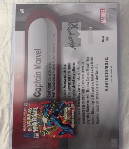 2024 SkyBox Marvel Masterpieces XL #69 Captain Marvel — front