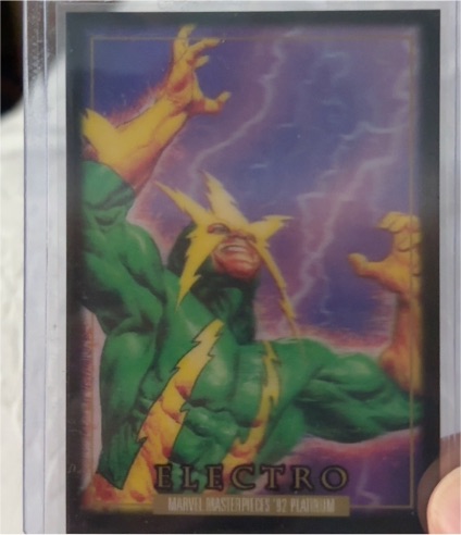 2024 Upper Deck Marvel Masterpieces '92 Platinum #23 Electro — front