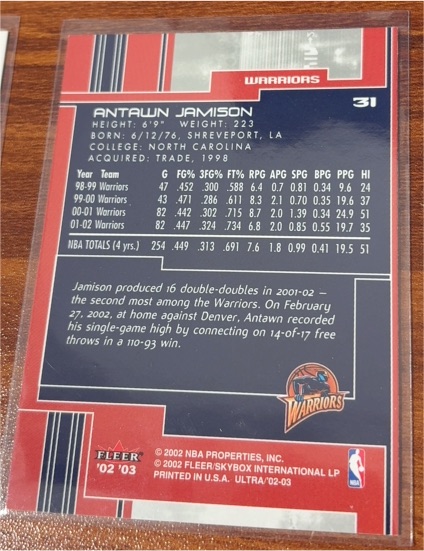 2002-03 Fleer Ultra #31 Antawn Jamison — front