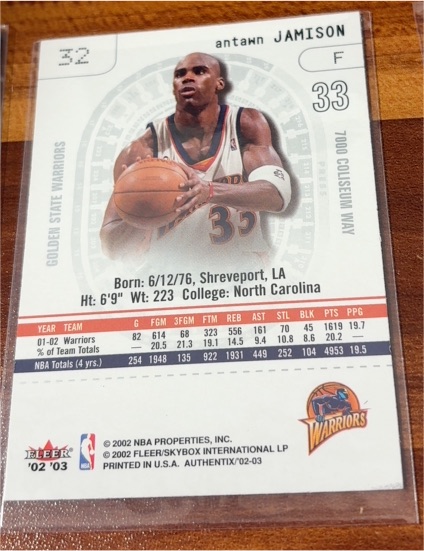 2002-03 Fleer #32 Antawn Jamison — front