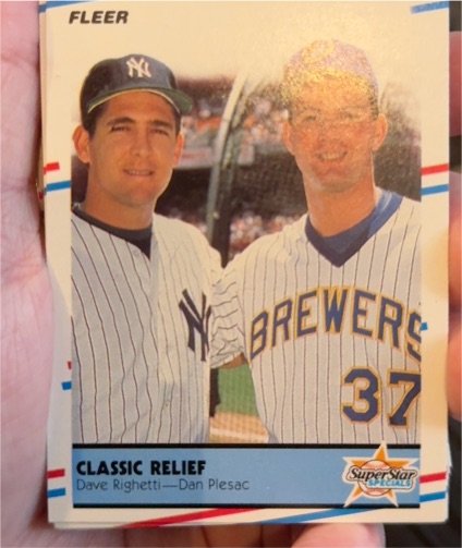 1988 Fleer #625 Dave Righetti / Dan Plesac — front
