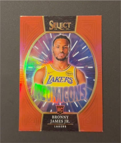 2024-25 Panini Select Neon Icons #2 Bronny James Jr. — front