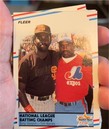 1988 Fleer #631 Tony Gwynn / Tim Raines — front