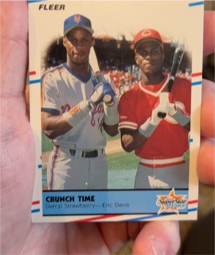 1988 Fleer #637 Darryl Strawberry / Eric Davis — front
