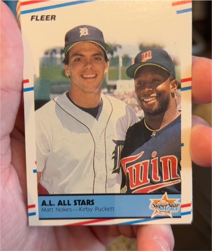 1988 Fleer #638 A.L. All Stars Matt Nokes / Kirby Puckett — front