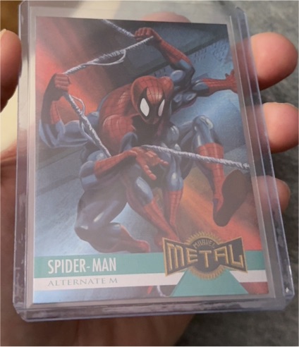1995 Fleer Marvel Metal #134 Spider-Man Alternate M — front