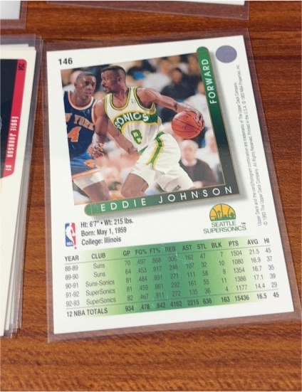 1992 Fleer #146 Eddie Johnson — front