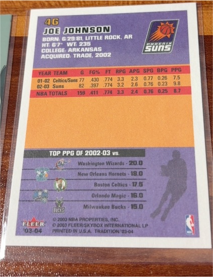 2002-03 Fleer Tradition #207 Joe Johnson — front